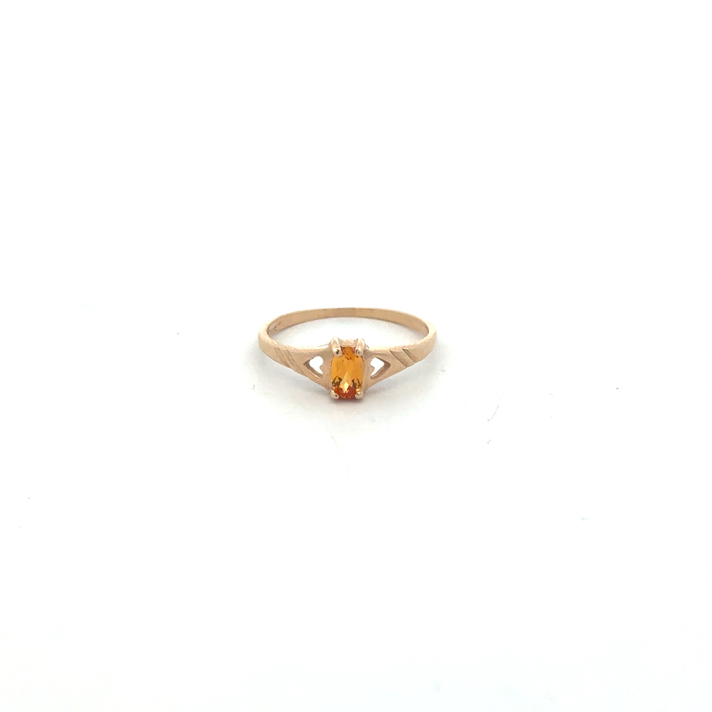 Bague or jaune 10 carats pierres de naissance synthétiques