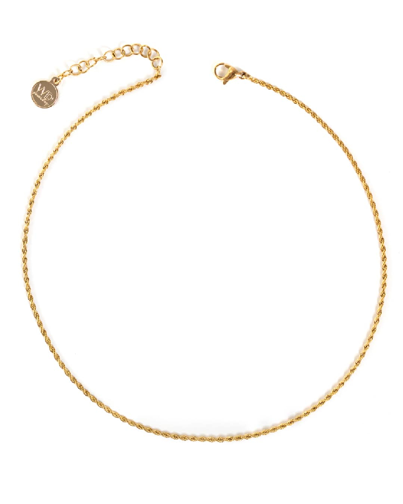 Vena rope chain, stainless steel - VENA-GOLD - Welldunn
