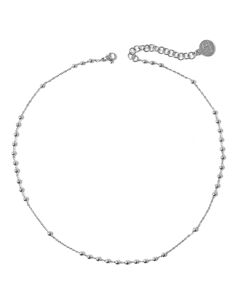 Collier Altra, chaîne perlée, acier inoxydable - ALTRA-SILVER - Welldunn