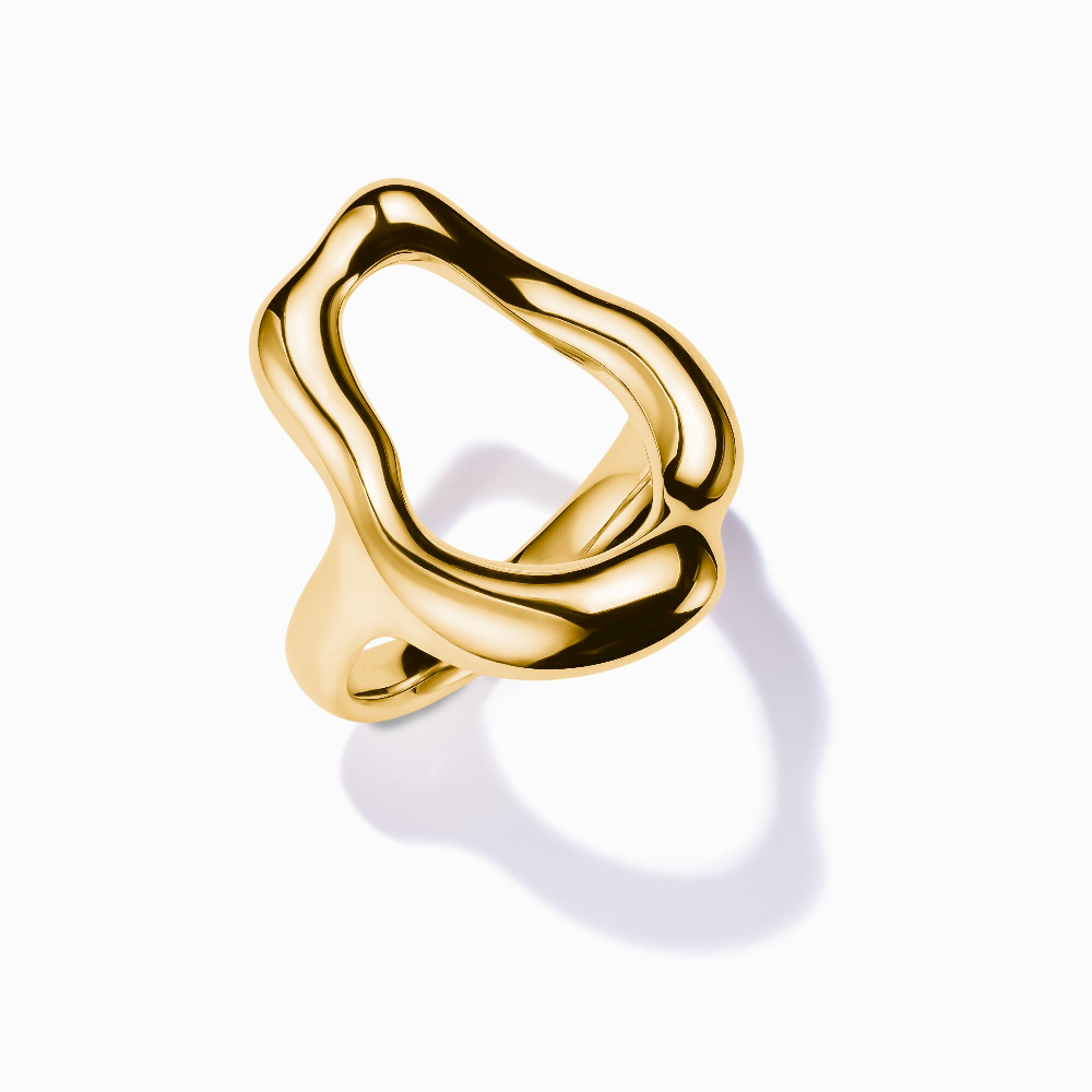 18k yellow gold-finished silver ring - TR2486-413-39-58 - Thomas Sabo