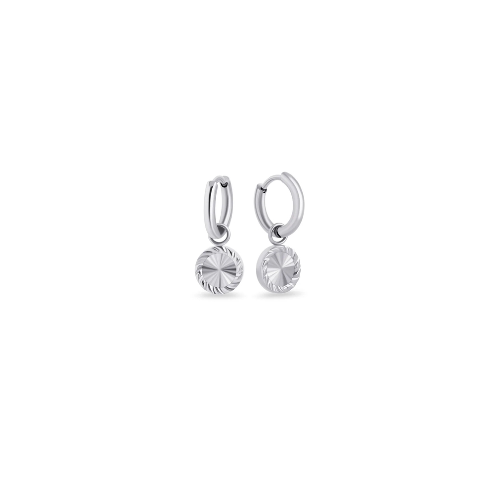 Esme huggie hoops, stainless steel - T125E016AR - Mia