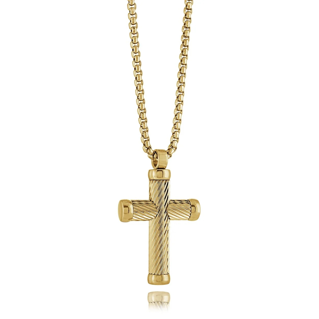 Pendentif croix, acier inoxydable