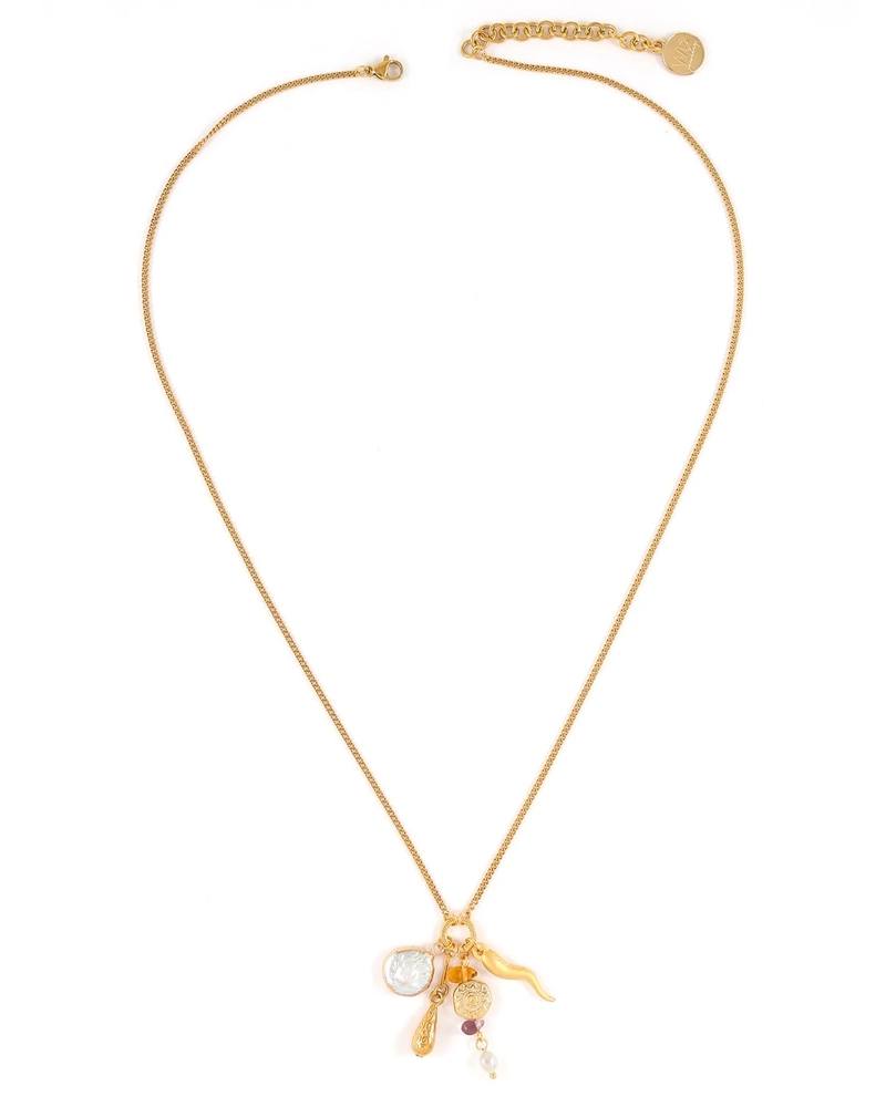 Collier Cornicello doré, talisman lumineux - CORNICELLO-GOLD - Welldunn
