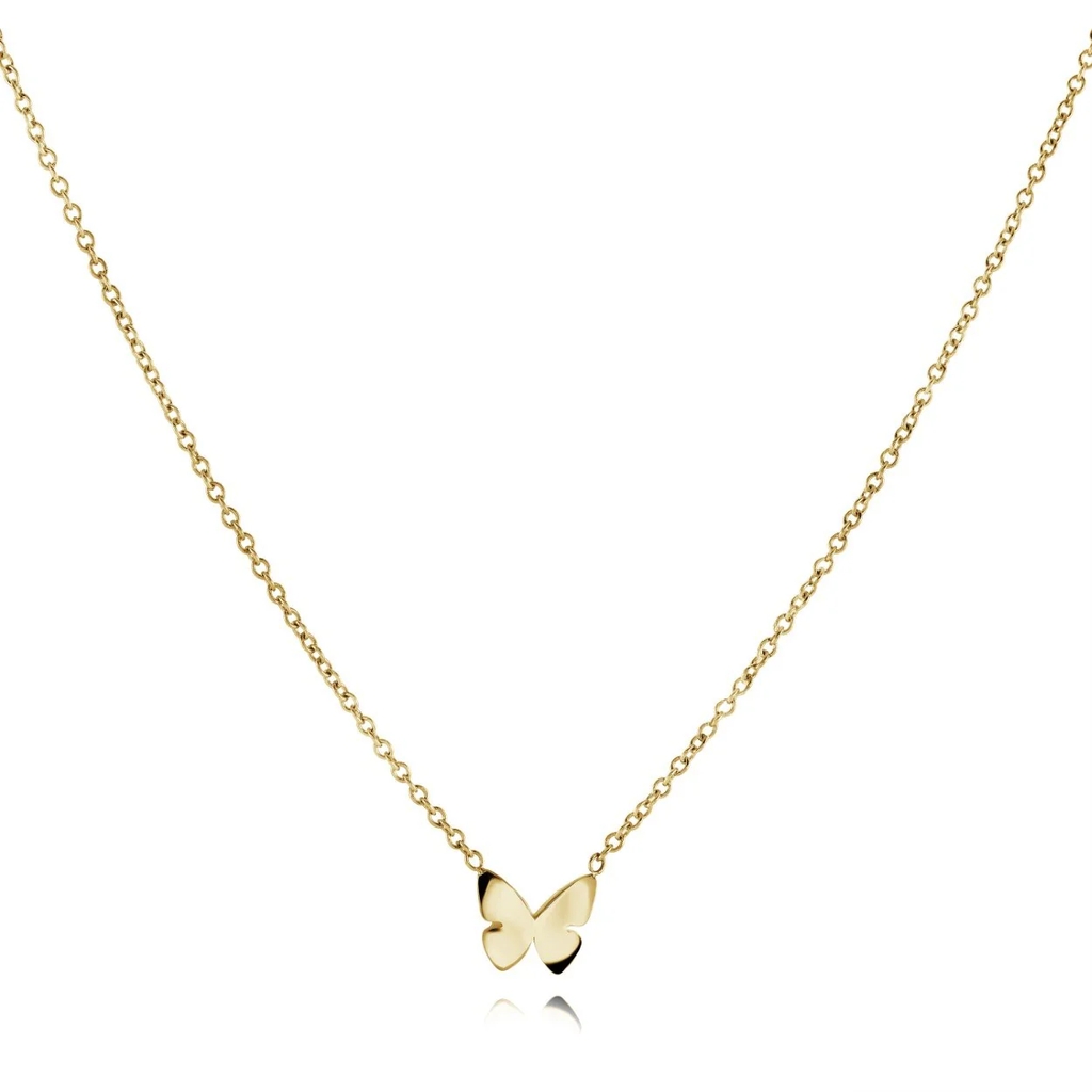 Stainless steel tiny butterfly necklace