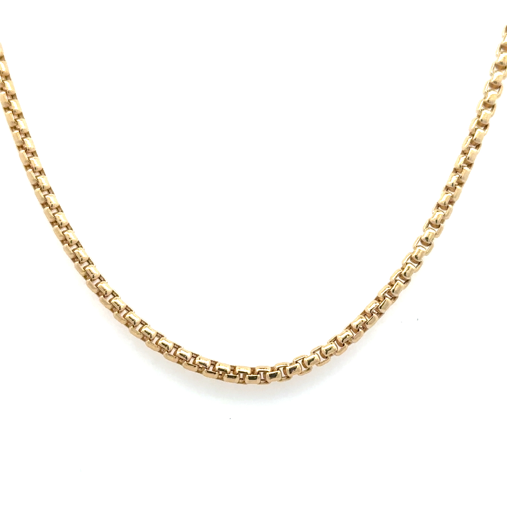 Chaîne vénitienne ronde, or jaune 10 carats