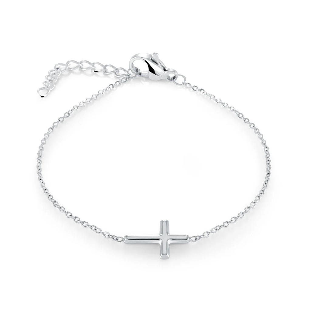 Bracelet croix, acier inoxydable