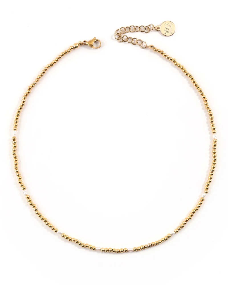 Collier Alize, perles d’eau douce, acier inoxydable - ALIZE-GOLD - Welldunn