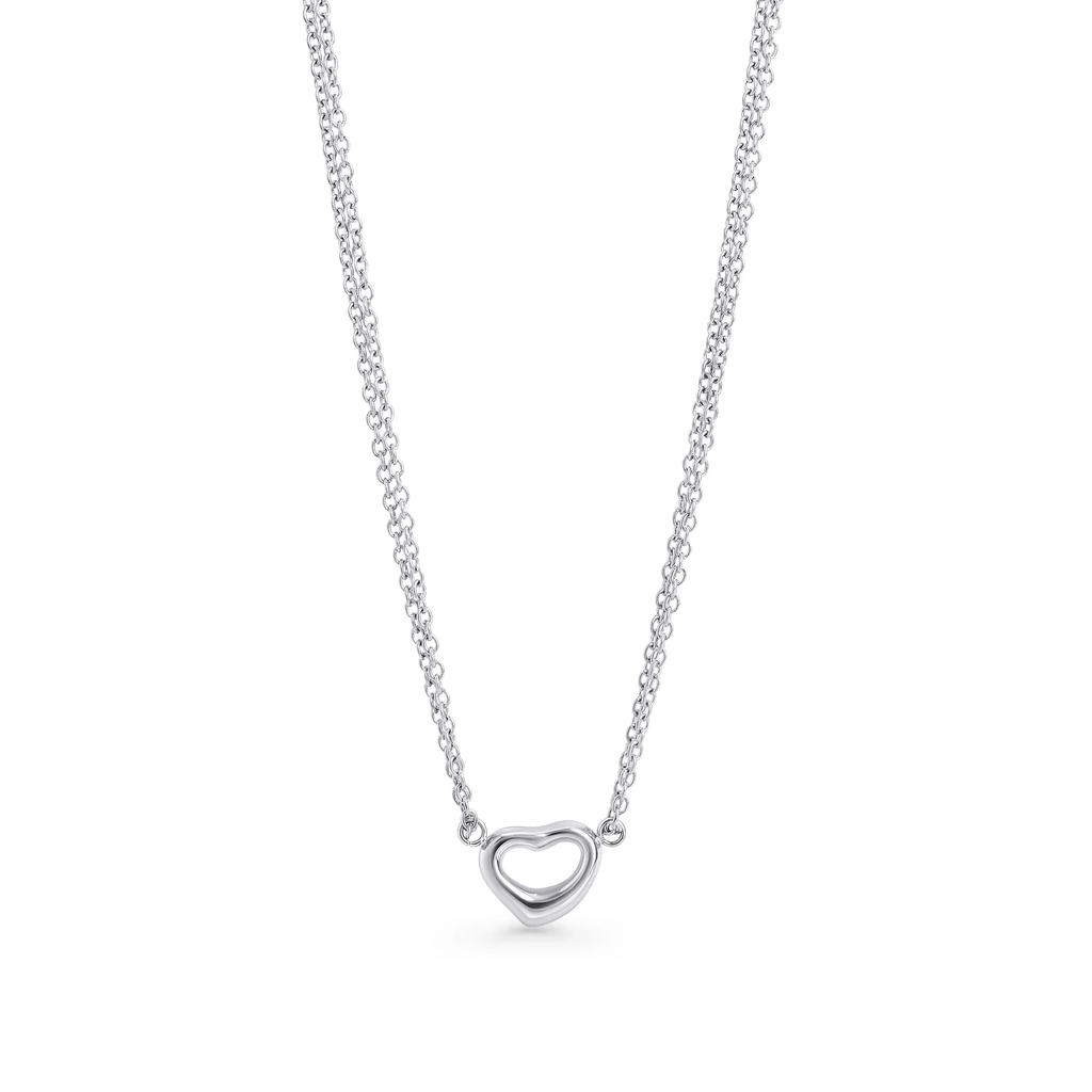 Collier Elora avec coeur, acier inoxydable
