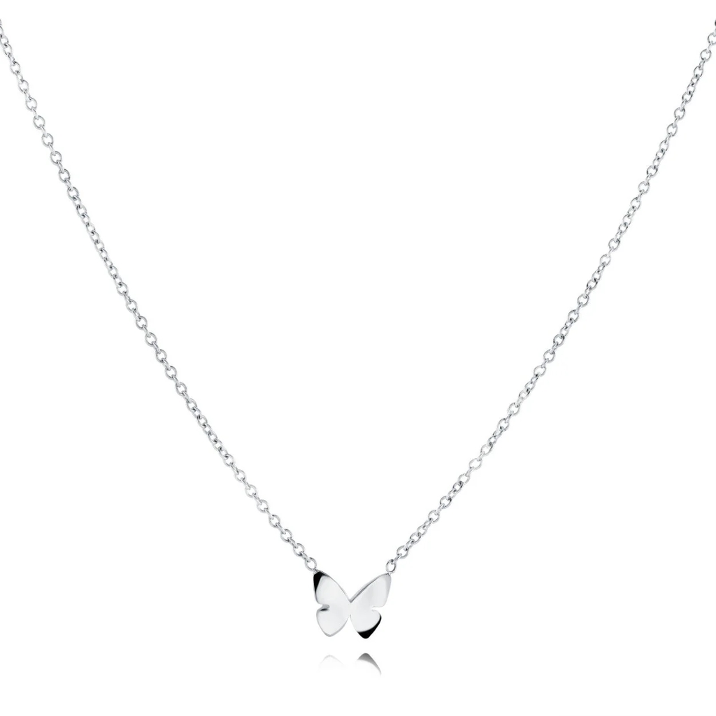 Stainless steel tiny butterfly necklace