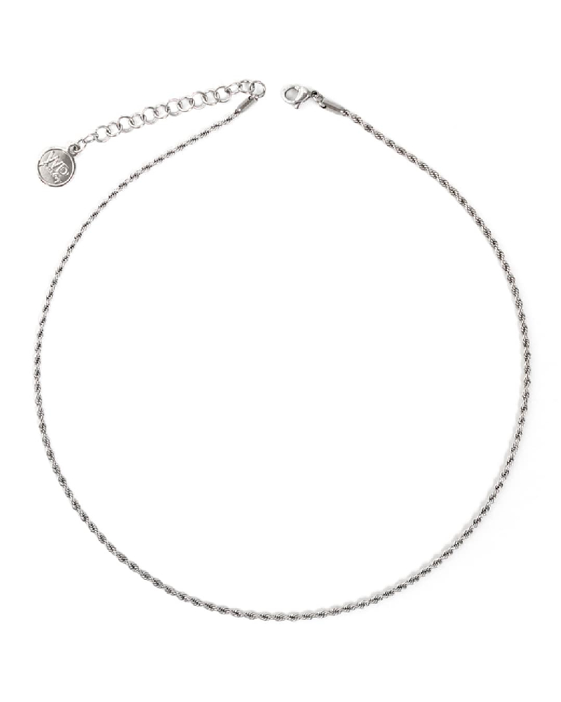 Vena rope chain, stainless steel - VENA-SILVER - Welldunn