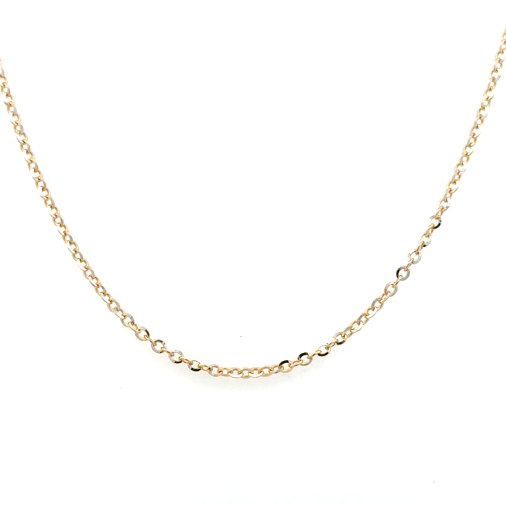 Chaîne rolo, or 2 tons (jaune et blanc) 10 carats