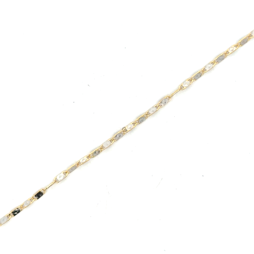 Bracelet or 2 tons (jaune et blanc) 10 carats