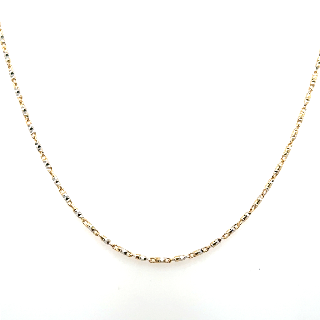 Chaîne or 2 tons (jaune et blanc) 10 carats