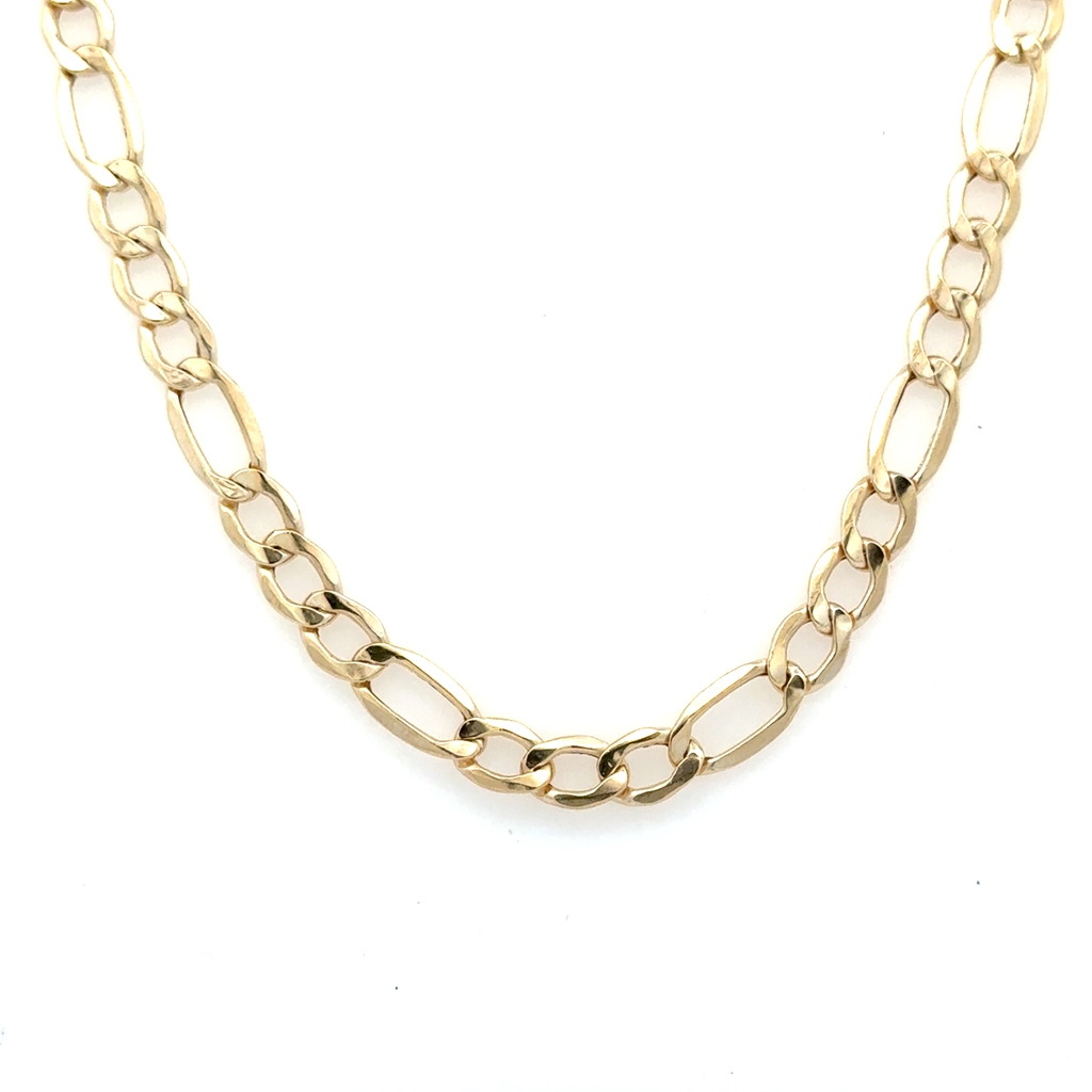 Chaîne figaro, or jaune 10 carats