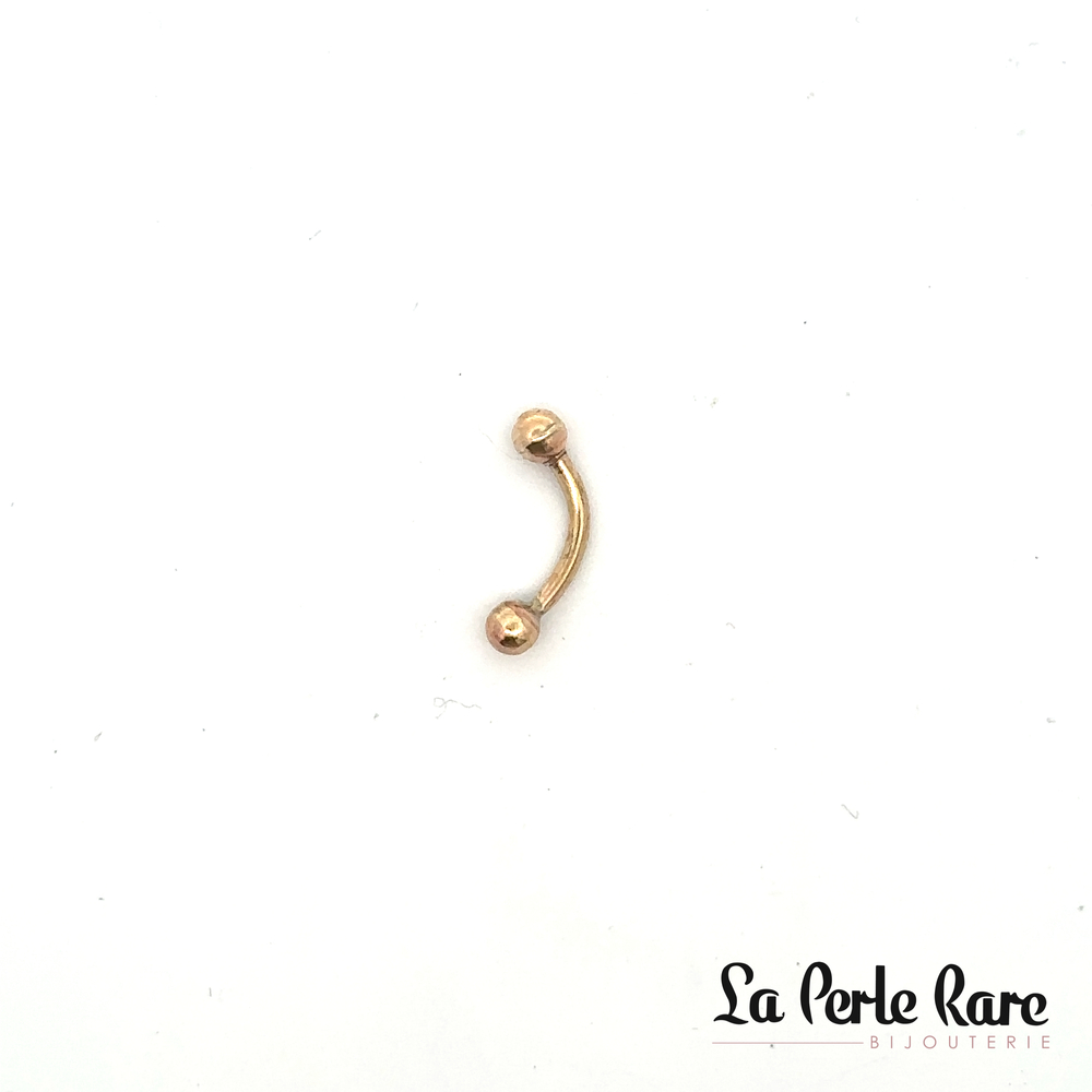 Eyebrow ring in 10K yellow gold - 3233-LA - Exclusivity