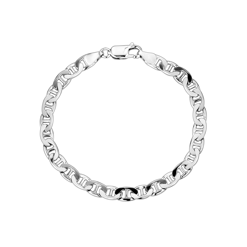 Silver mariner link bracelet for men