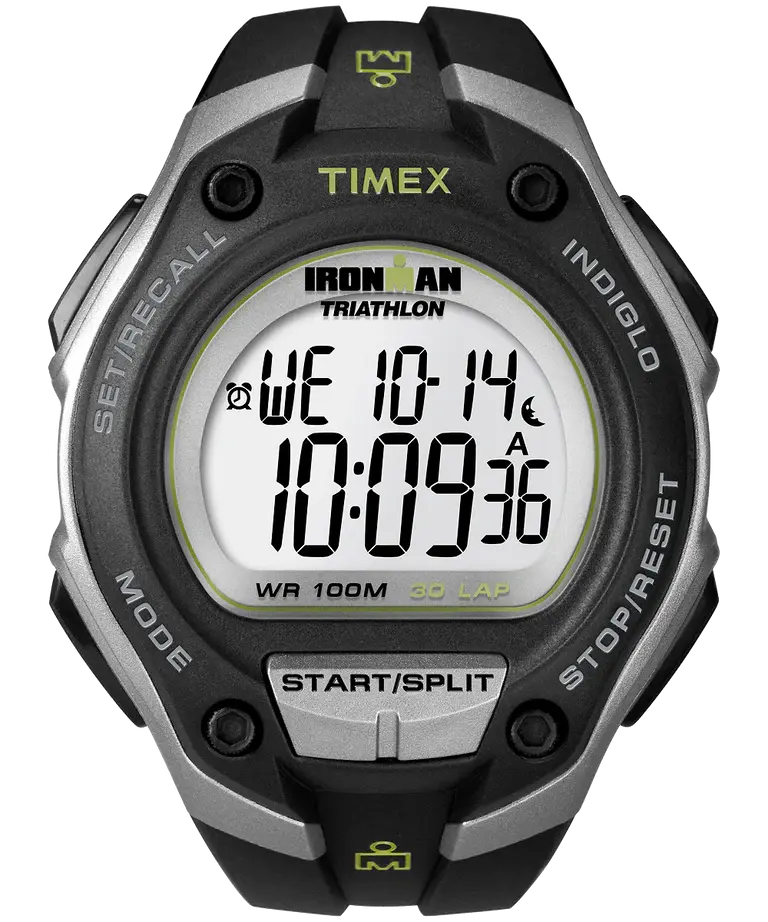 Montre Timex Ironman, silicone noir