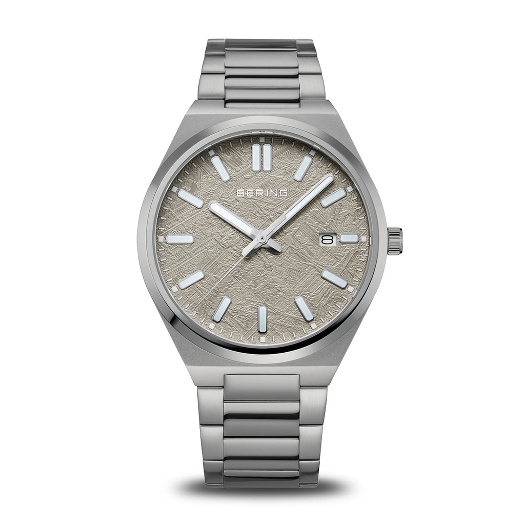 Montre acier anthracite cadran gris