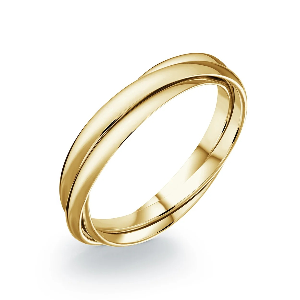 Joncs de style Cartier, acier inoxydable doré