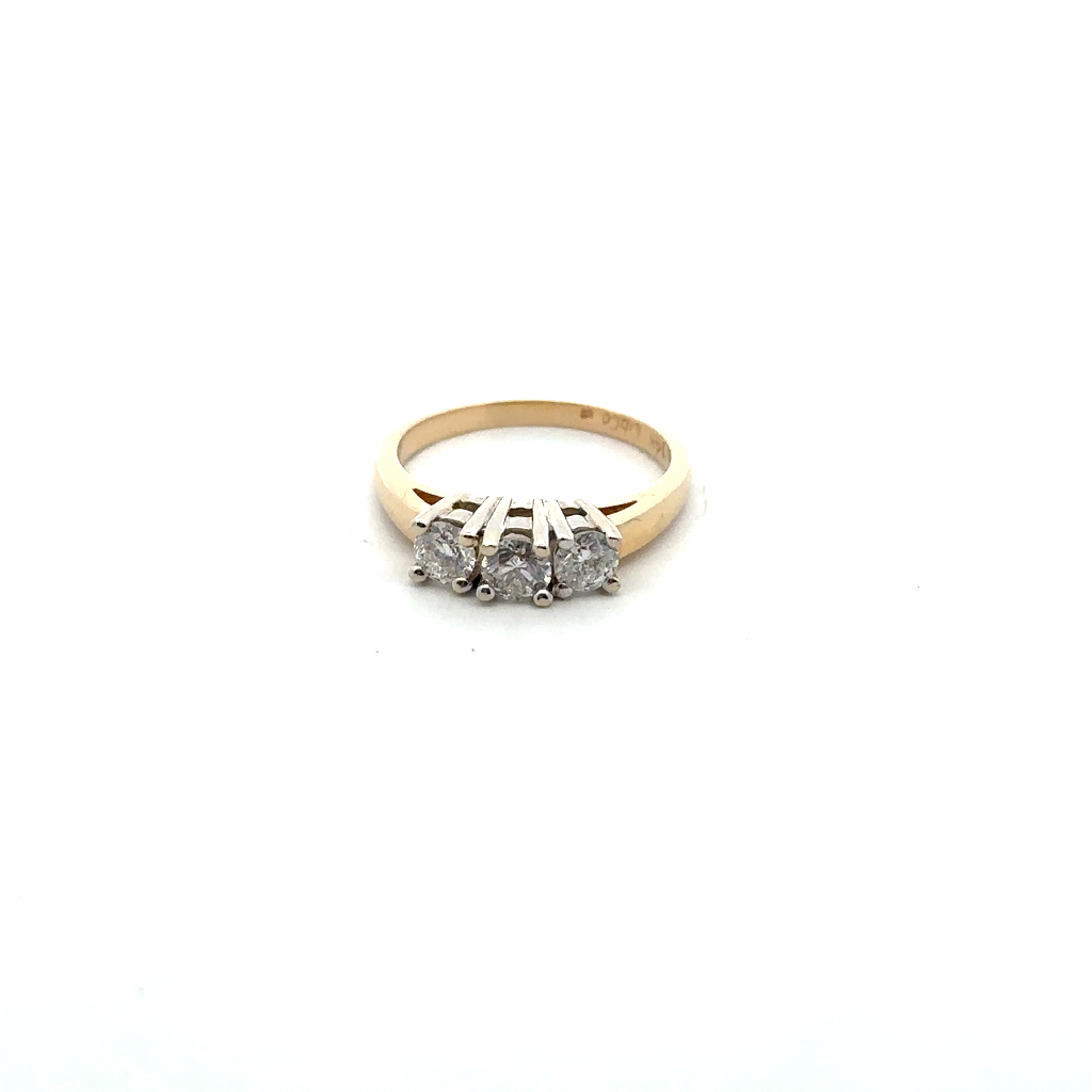 14k yellow gold 65 pts diamond ring I-GH