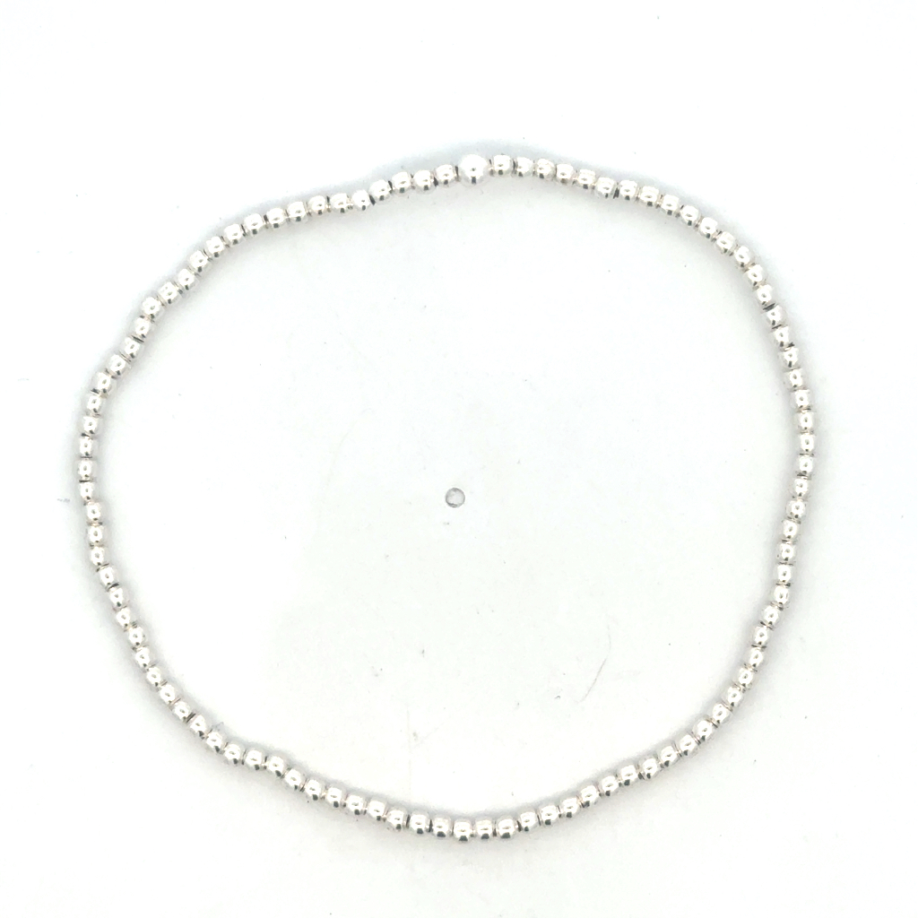 Bracelet extensible, argent, 2 millimètres