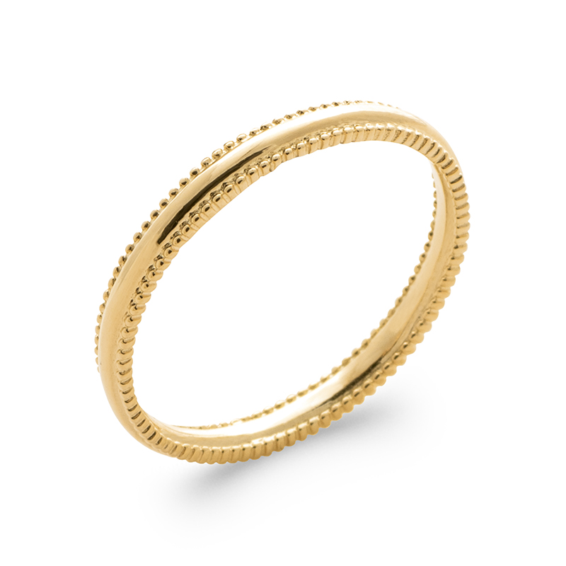 Jonc argent finition or jaune 18 carats