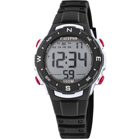 Montre silicone noir/rouge