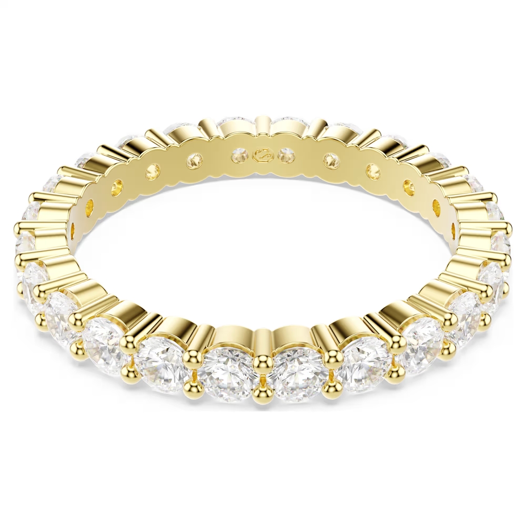 Jonc éternité Matrix Vitorre, métal doré, cristaux incolores