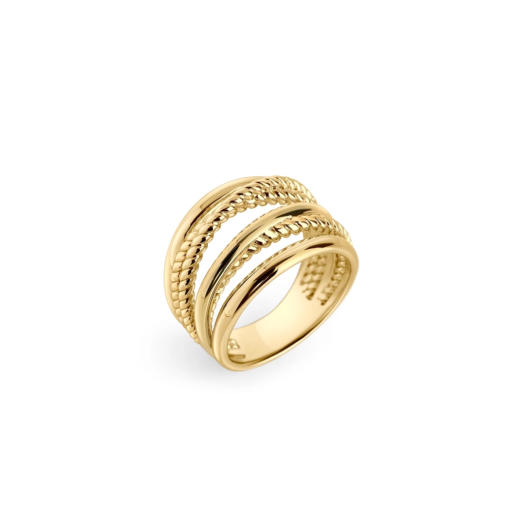 Bague Cala, acier inoxydable doré