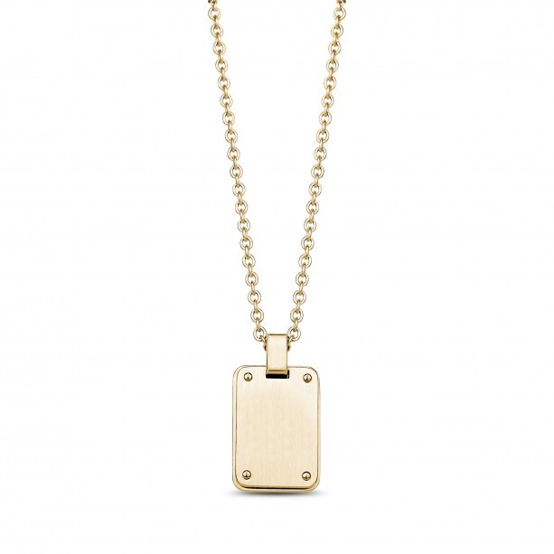 Pendentif acier doré