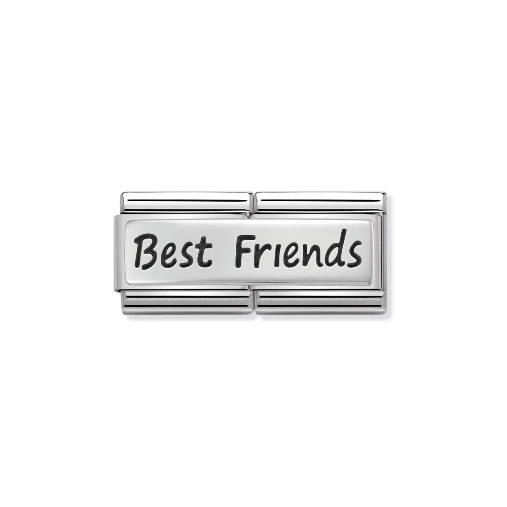 Double classic link best friend, stainless steel, sterling silver - 33071003 - NOMINATION