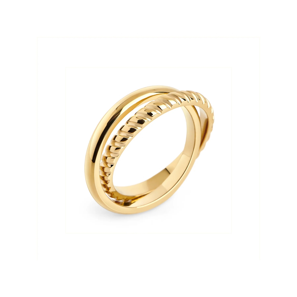 Mika ring in gold-toned stainless steel - T424R002DO-7 - Mia