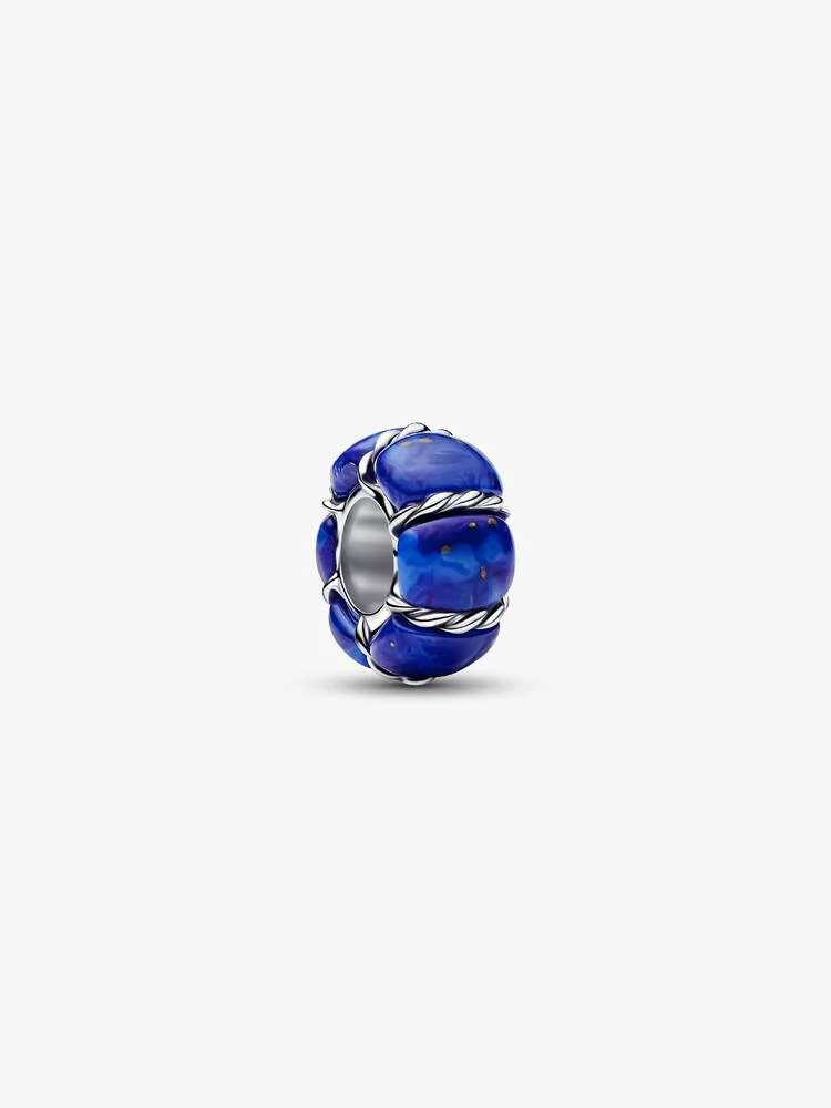 Bille bouée maritime, sterling silver, lapis lazuli synthétique