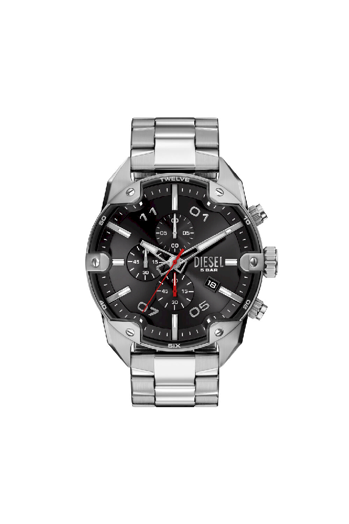 Diesel stainless steel watch, black dial