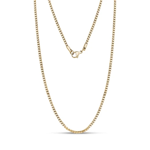 Chaîne vénitienne ronde, acier inoxydable doré