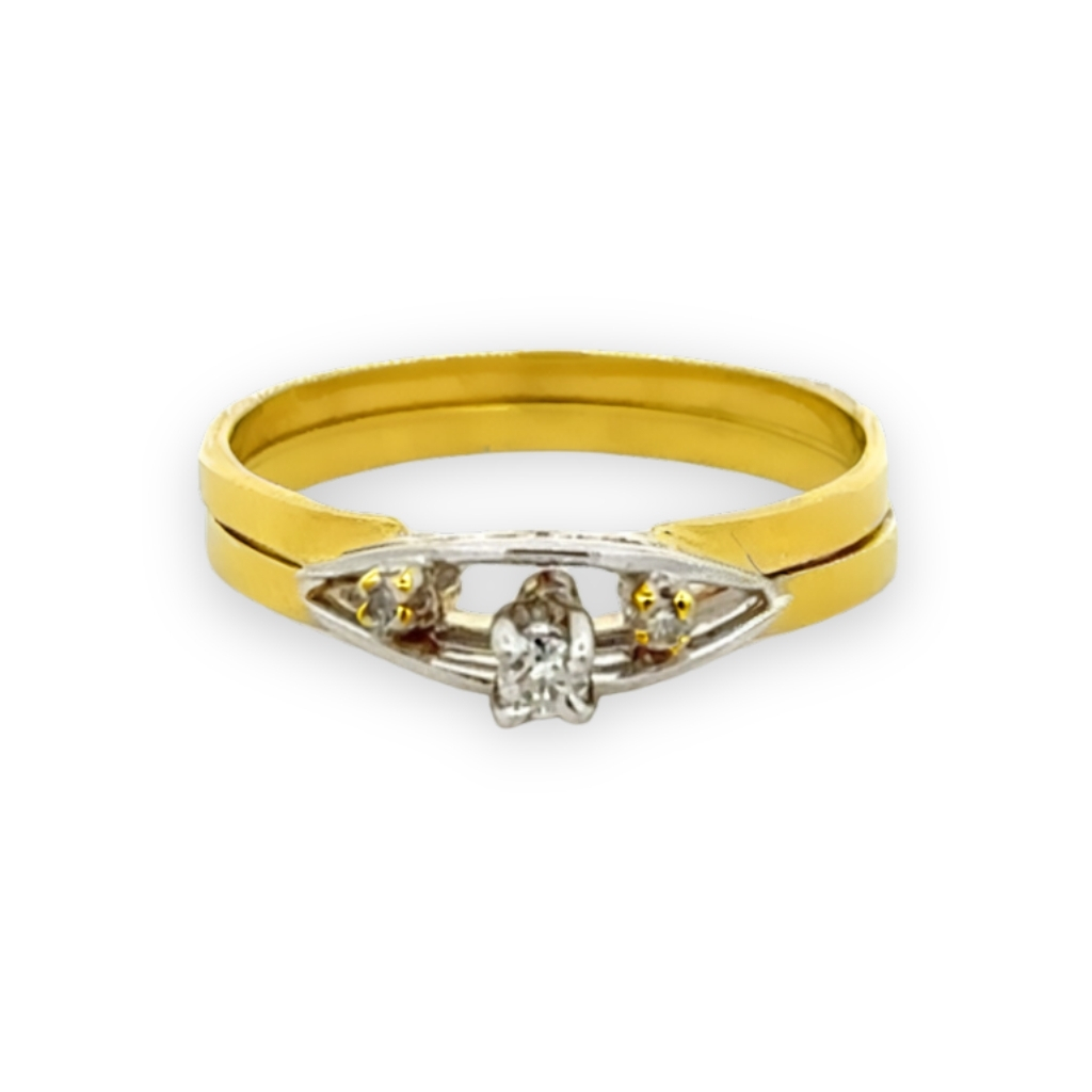 Two-tone 10K gold diamond bridal set - LPR-2646 - Exclusivity
