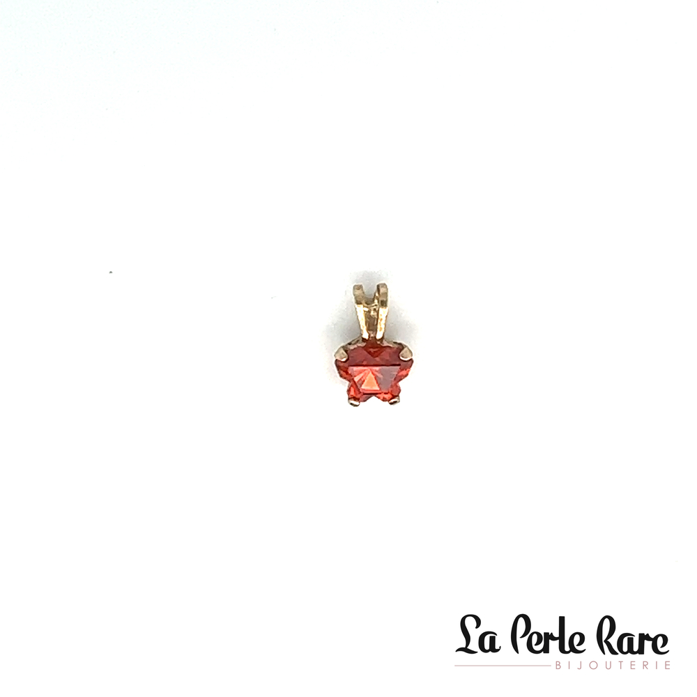 Yellow gold jan. pendant with zirconium