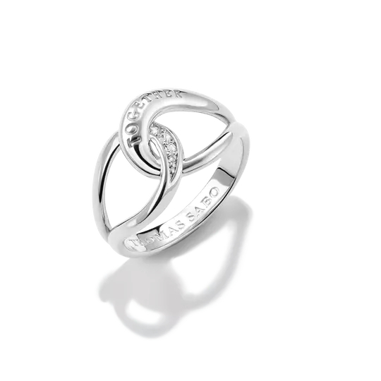 Bague argent, zircons incolores