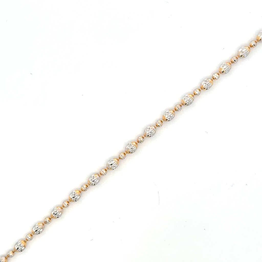 10K Two-Tone Gold Bracelet (Yellow and White) - LPR-2934-7.5 - Exclusivity