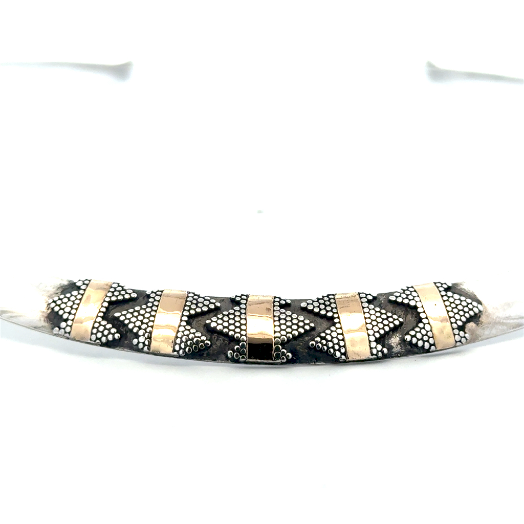 Collier de Bali en argent sterling et or jaune 18 carats