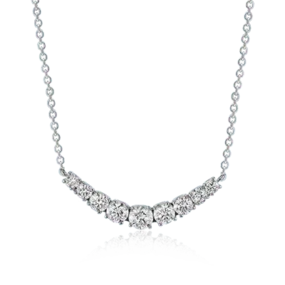 Necklace, 14k white gold, 0.49 ct total diamonds - ZP830 - Zeghani