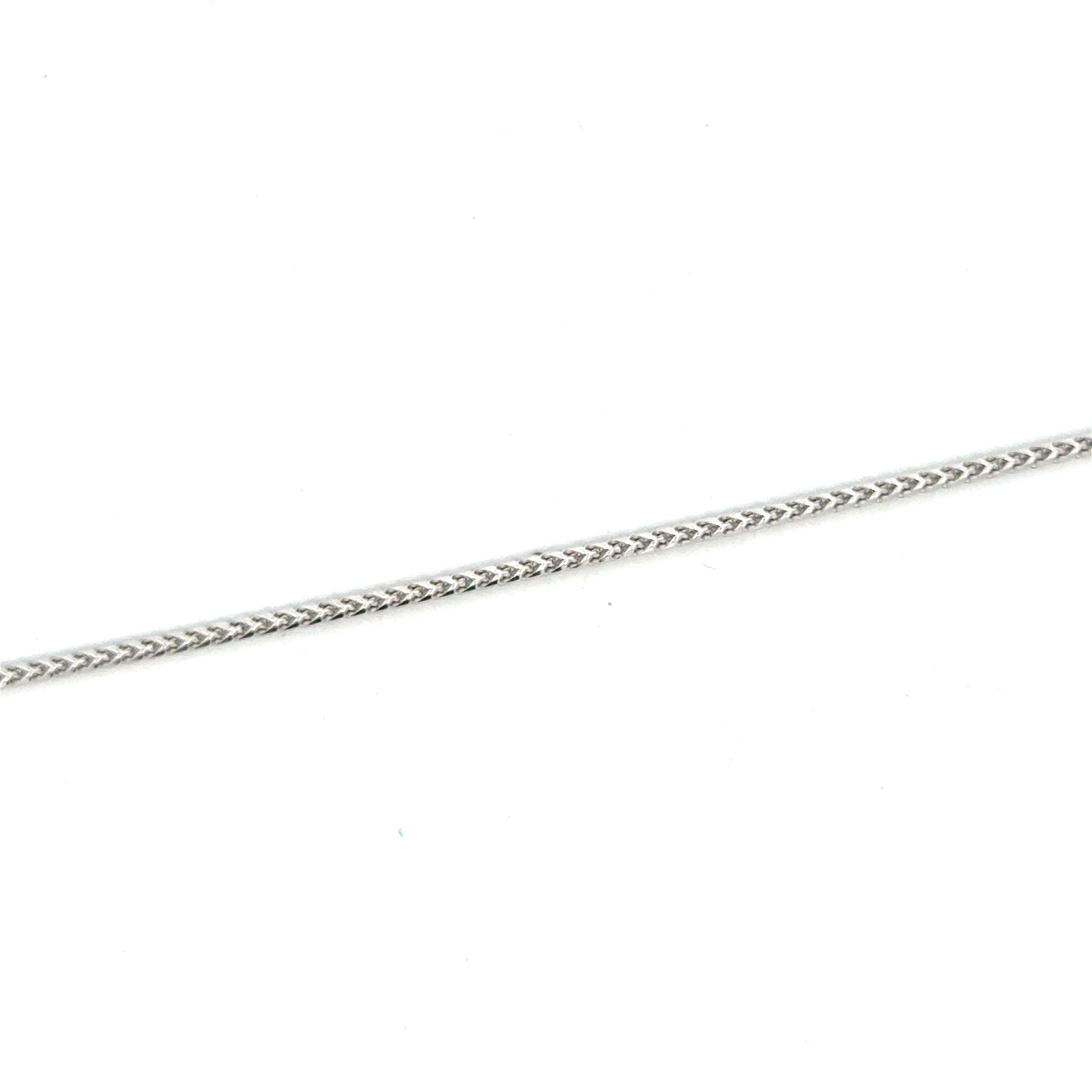 Bracelet franco rond, or blanc 10 carats