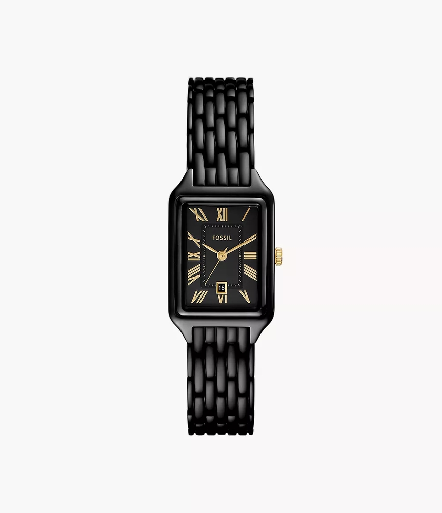 ES5385 – Rectangular Black Stainless Steel Watch - ES5385 - Fossil