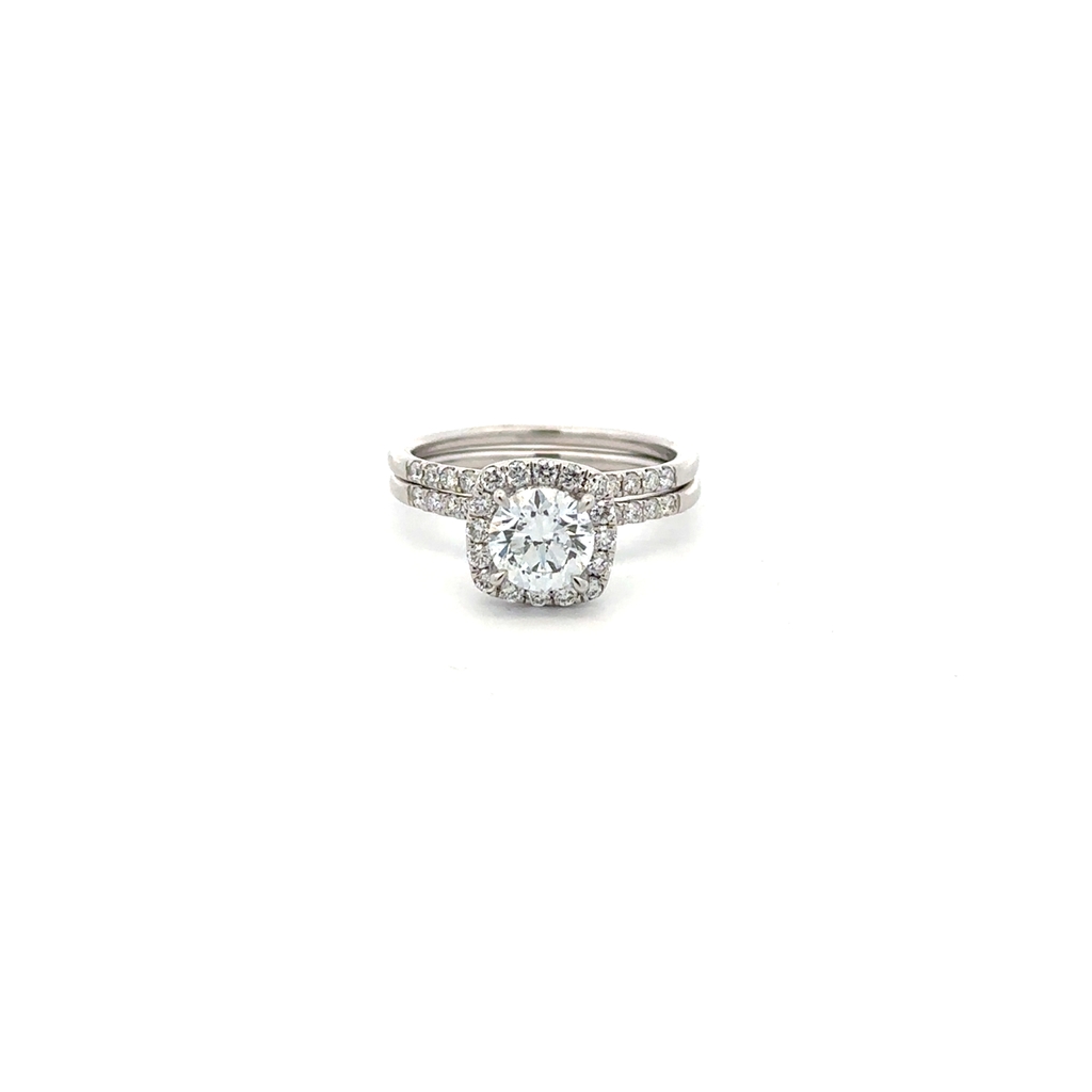 10K white gold bridal set with 150 points of lab-grown diamonds - LGR39522-150 - Exclusivity