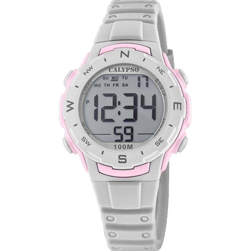 Montre silicone gris/rose