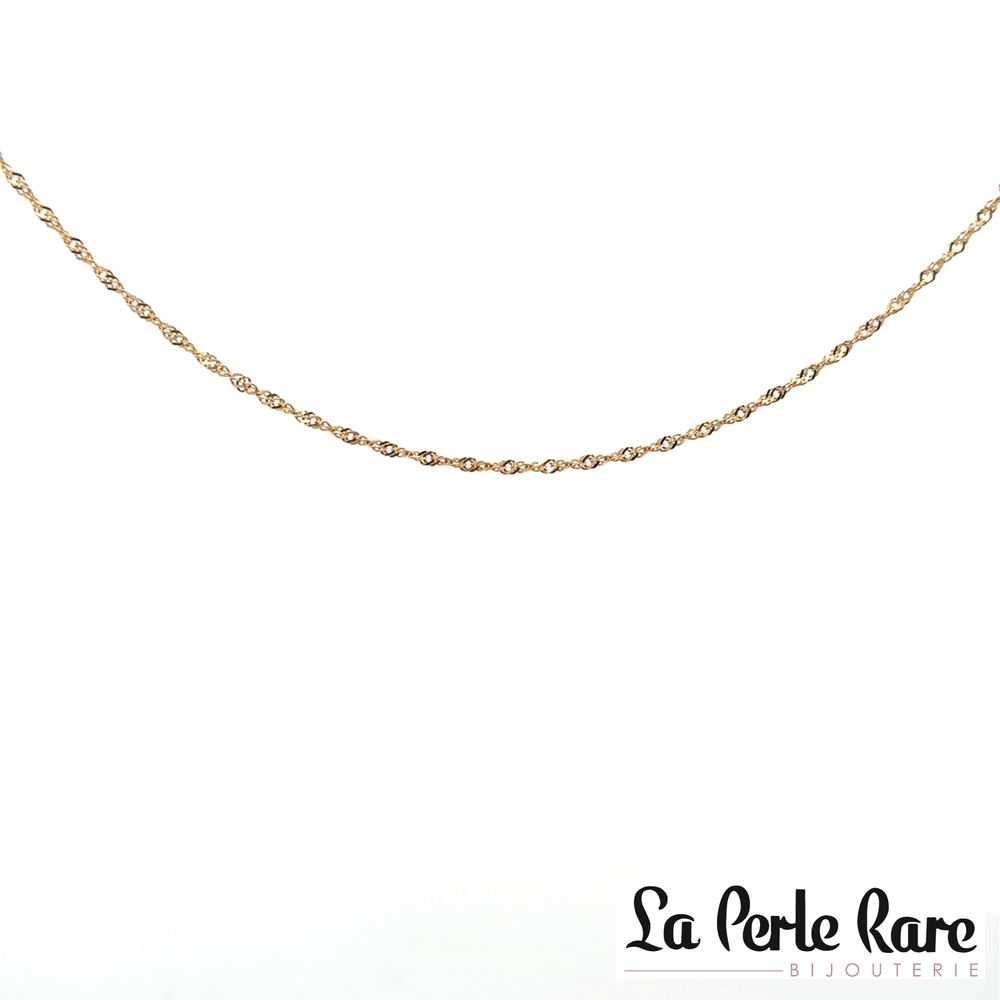 Chaîne singapour, or jaune 10 carats