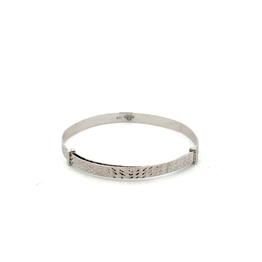 Bracelet rigide pour enfant or blanc