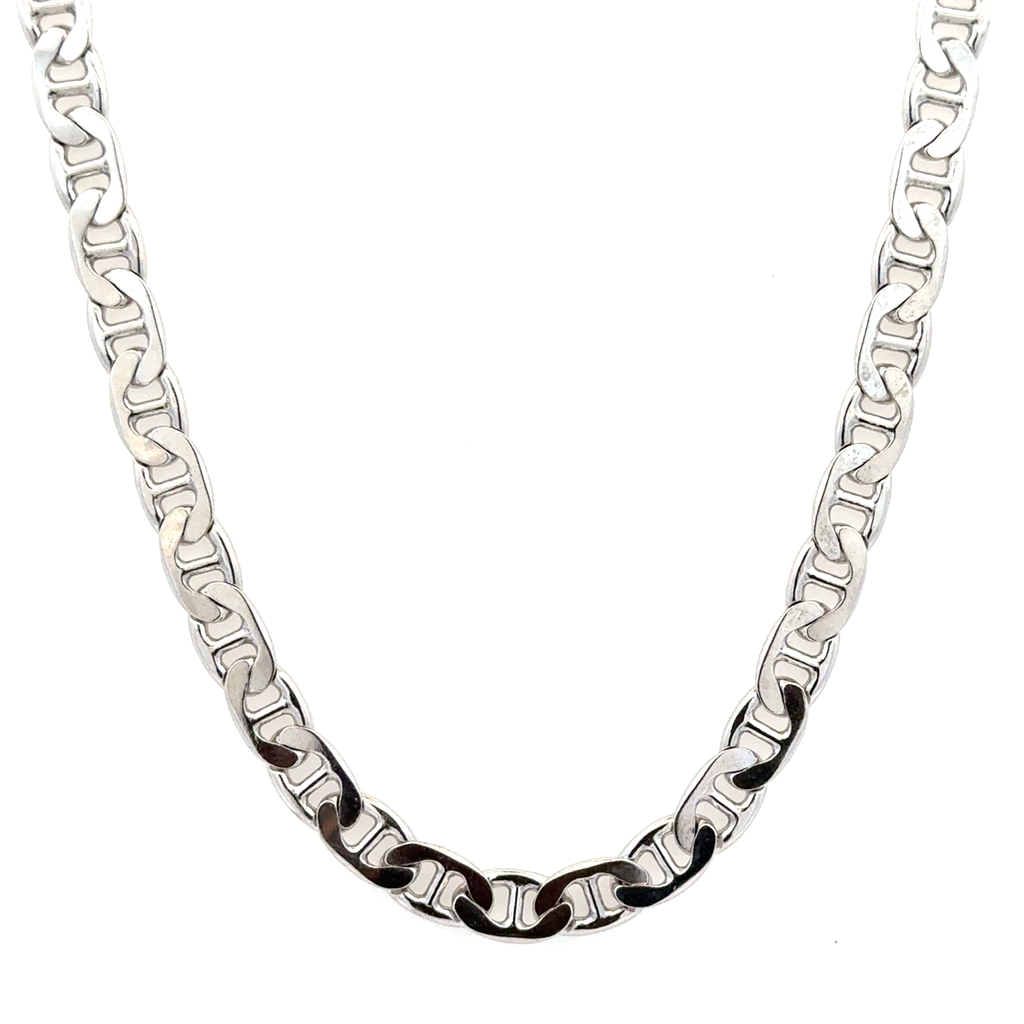 Chaîne mailles marine, argent