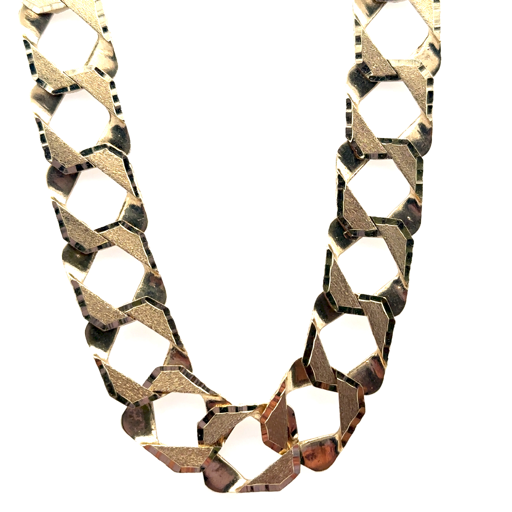 Chaîne gourmette, or jaune 10 carats