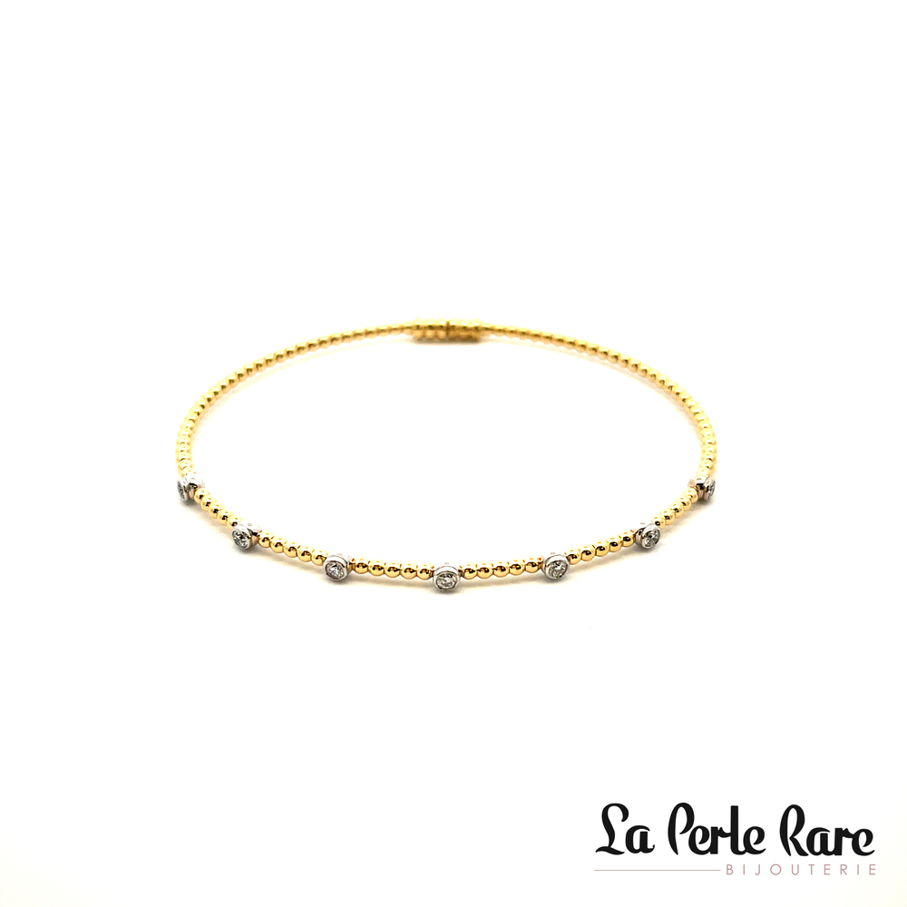 Two-tone gold bracelet 24 pts diamonds – LB2520-Y - LB2520-Y - Simon G